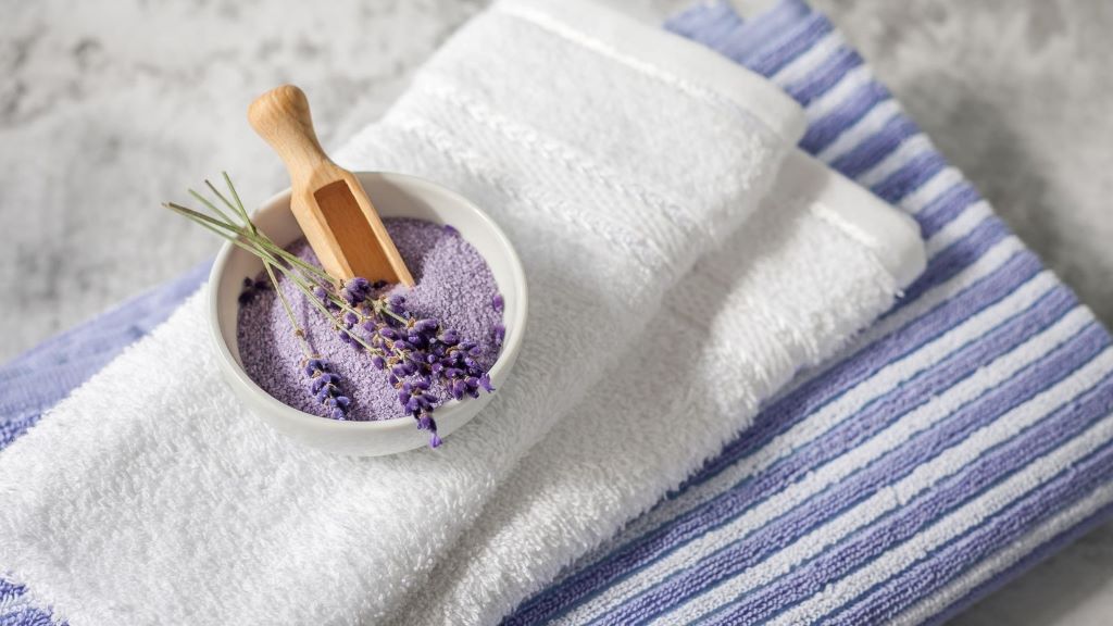 How can I keep my rolled towels from unraveling?