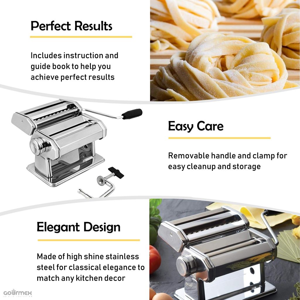 GOURMEX manual pasta maker alongside other leading pasta machines for home use.