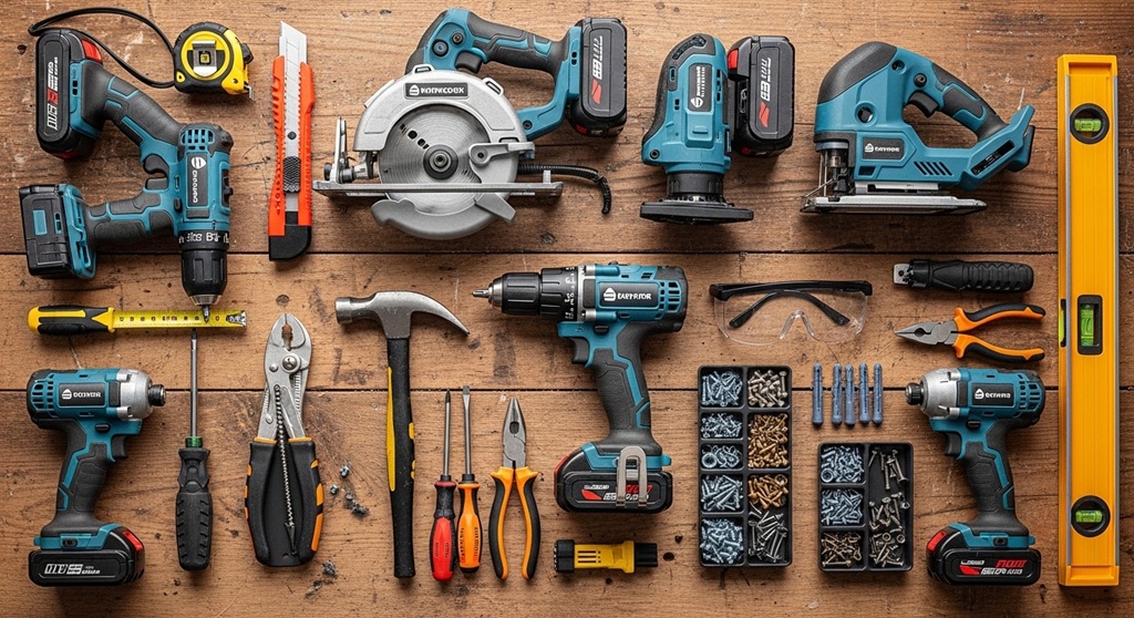 Essential cordless power tools for a home DIY toolkit