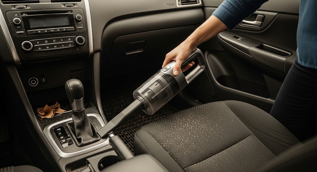 cordless car vacuum cleaner cleaning vehicle interior seats