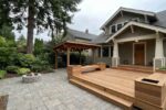 Covered backyard patio design in Seattle WA