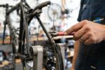 Straightening a bike wheel without specialized tools