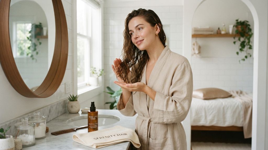 Hair care routine for smoother, less frizzy hair